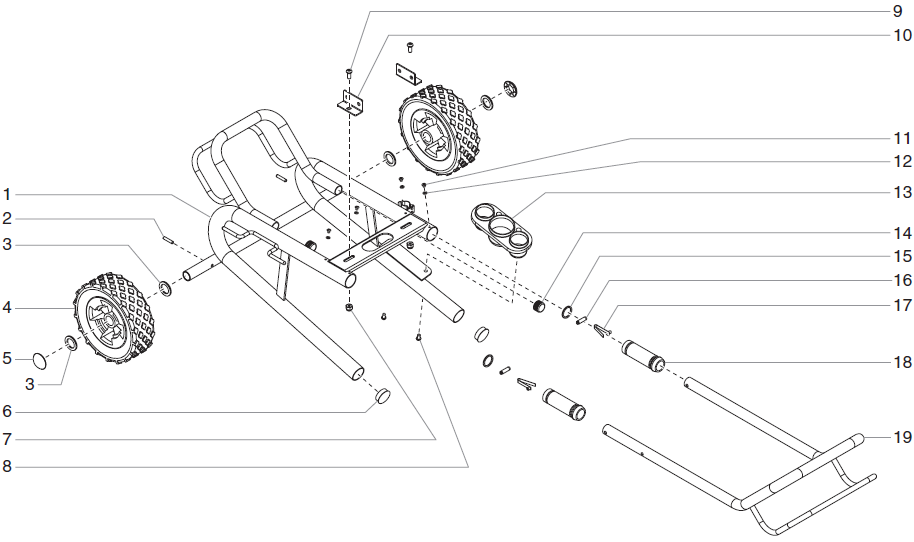 640ix Low Rider Cart Assembly (P/N 704-583)